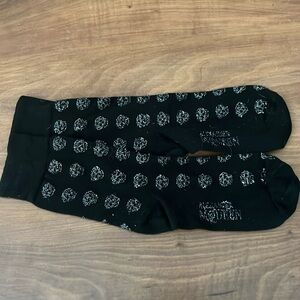 Alexander McQueen skull lurex silver and black socks